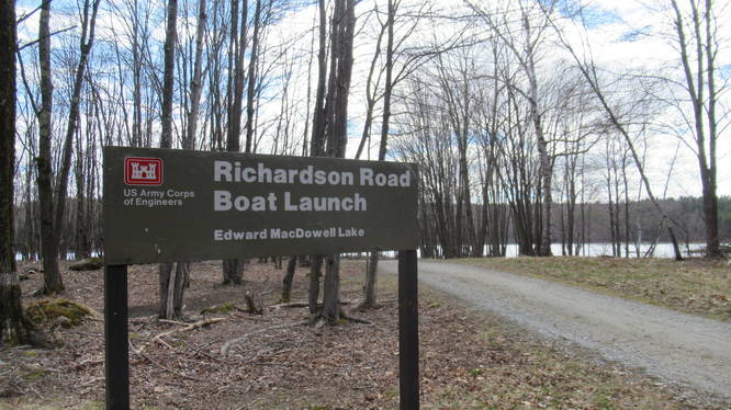 Trail passes the Boat ramp