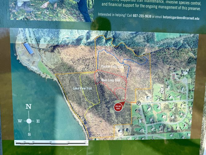Trail map for Edwards Lake Cliffs Natural Area