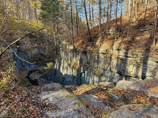60-foot plunge into a rocky gorge within Gulf Creek -- top of Pocket Falls