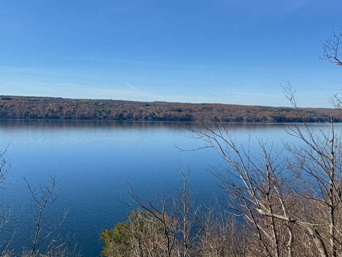 View of Cayuga Lake from Edwards Lake Cliffs