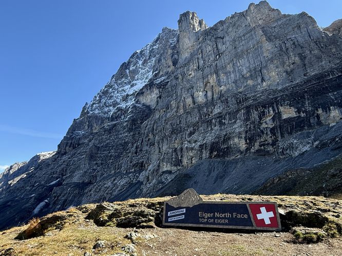Eiger North Face (1,800m wall) viewpoint
