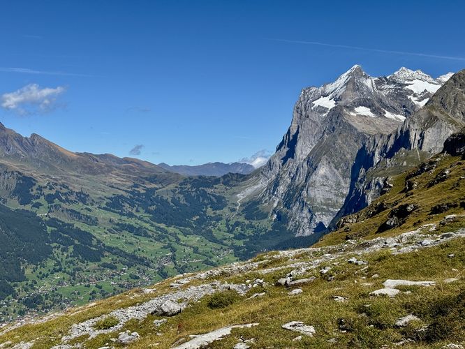 More breathtaking views of Grindelwald and Wetterhorn from the Eiger Trail