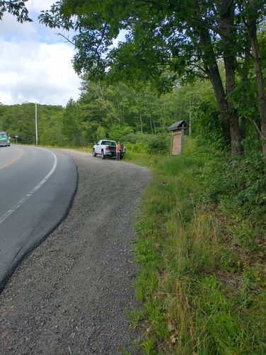 Roadside parking area