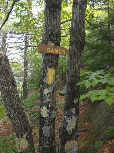 Trail blaze marker & engraved sign