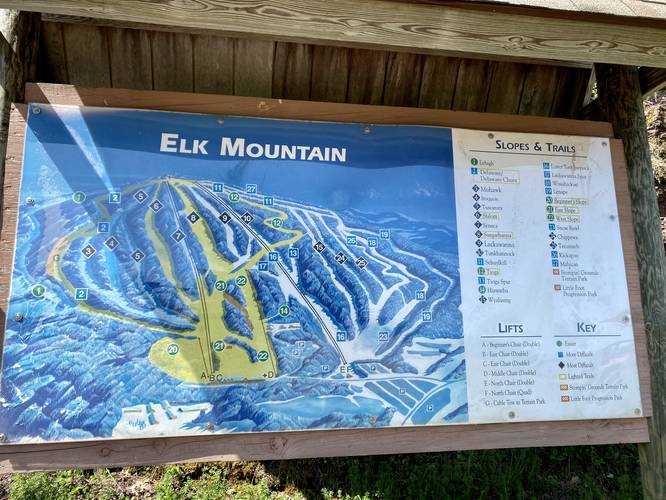 Elk Mountain ski map