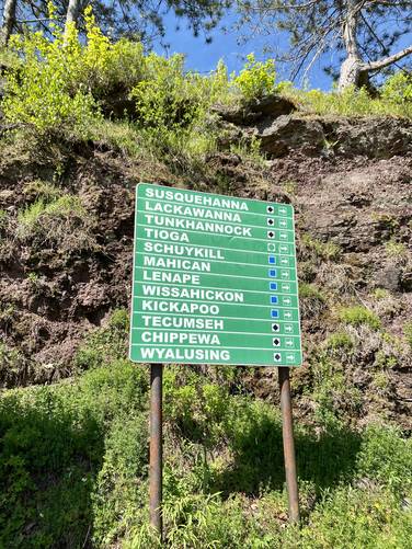 Sign for Elk Mountain ski trails