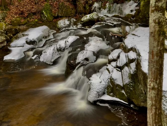 5-foot tall waterfall in Enders Brook