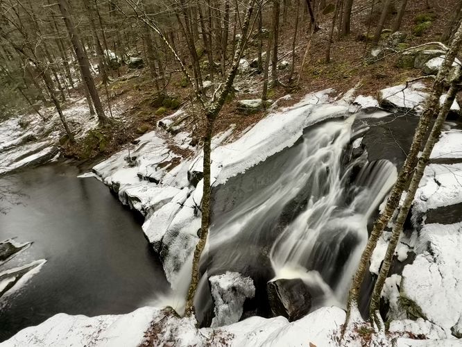 Top of a large waterfall in Enders Brook