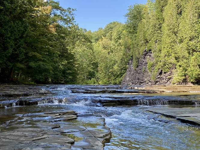 Wintergreen Falls (3-feet tall, 50-feet long)