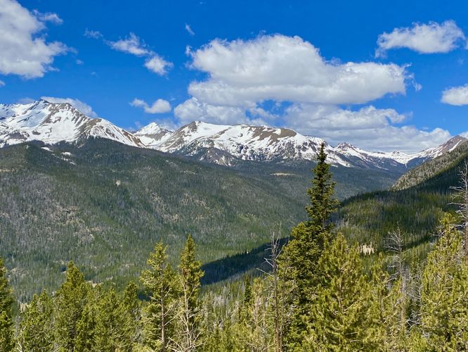 View of snow-capped mountains