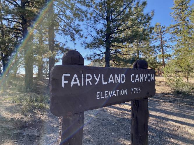 Fairyland Point (Canyon) trailhead