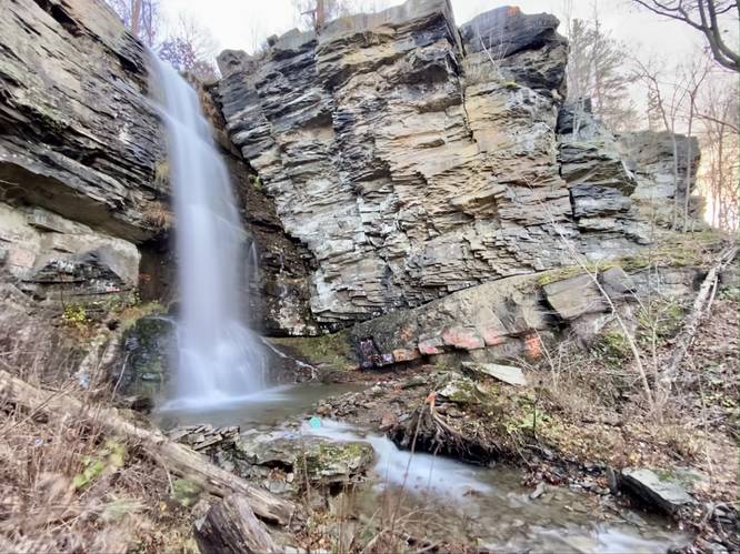 Falling Spring Falls, approx. 50-feet tall (long exposure)