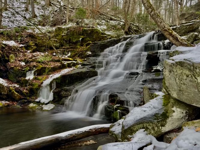 Upper Falls Brook Falls, approx. 20-feet tall