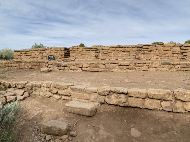Steps lead up to the Coyote Village complex