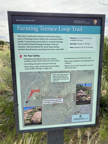Farming Terrace Loop Trail sign and info