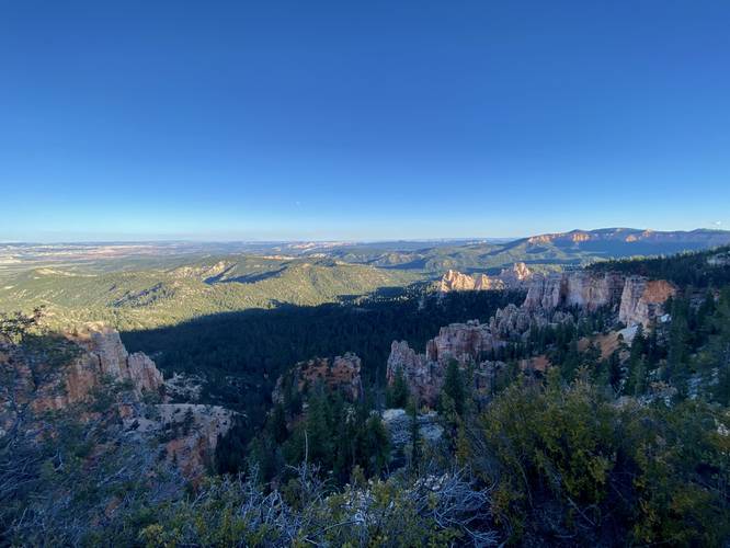 View into Bryce Canyon from Farview Point