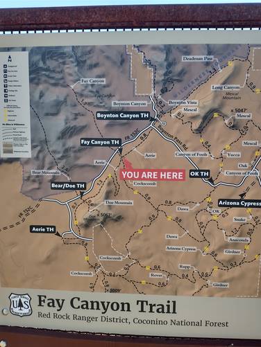 Trail map at information kiosk 