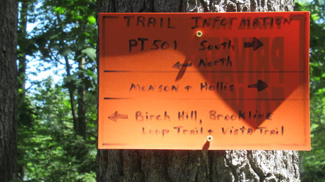 Example of trail information sign