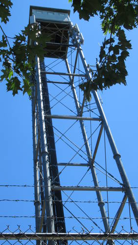 Trail passes by the cell tower