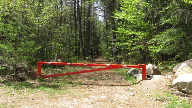 Gate at the start of Ferrin Pond Trail