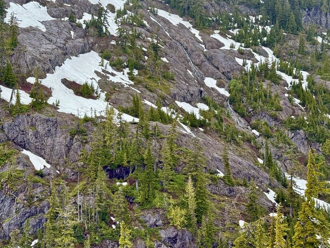 Close up view of Mount Herman Falls