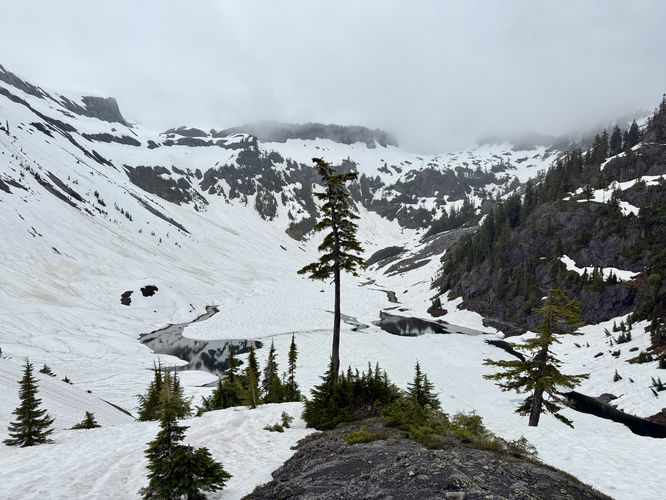 View of Bagley Lake and Table Mountain