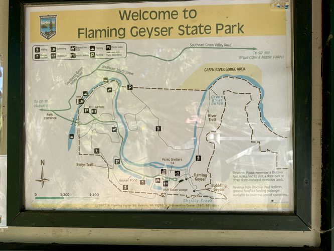 Flaming Geyser State Park trail map