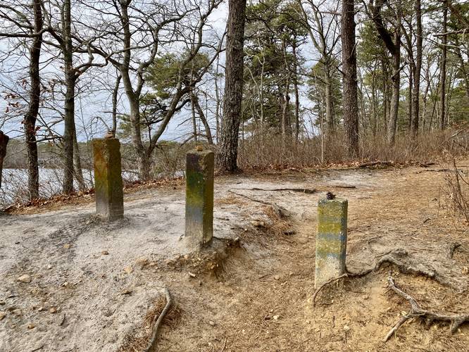 Old concrete pillars