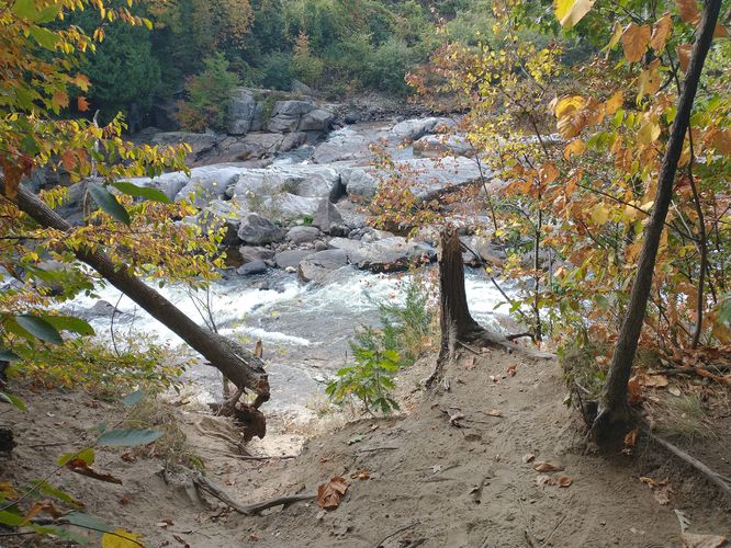 View of Ausable River from trail