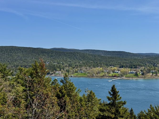 View into the channel known as The Narrows from Flying Mountain