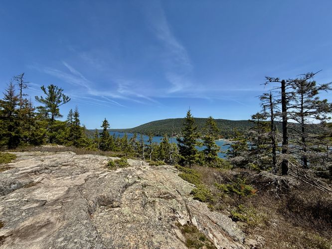Wide angle shot of Somes Sound Overlook