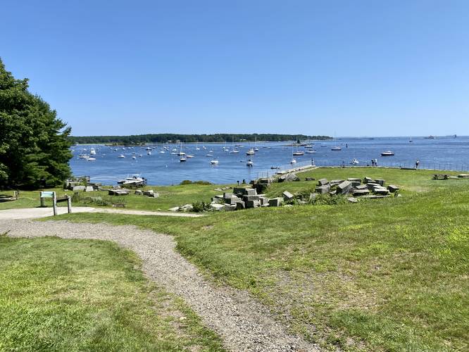 View of Pepperrell Cove and the trail
