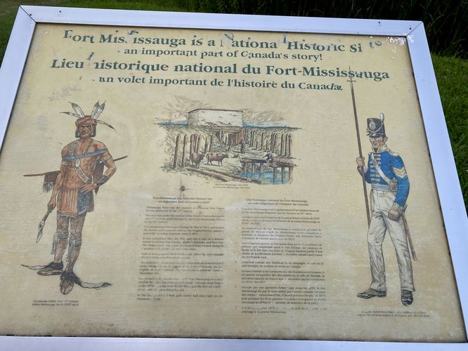 Fort Mississauga historical information sign