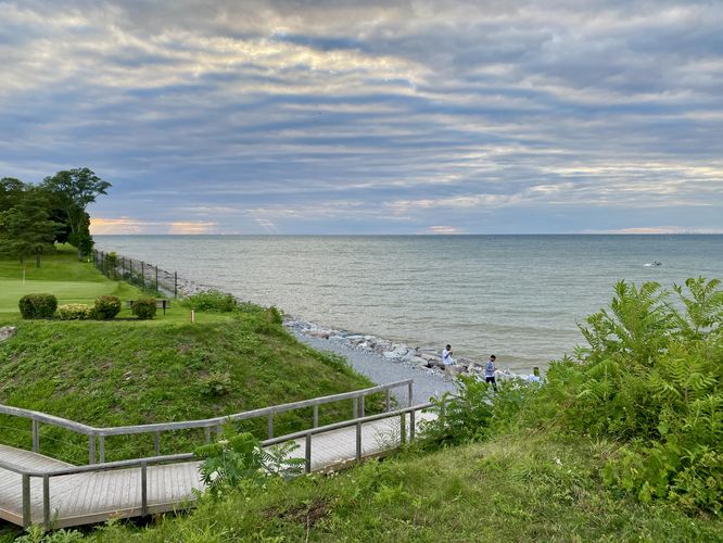  View of Lake Ontario with Toronto on the horizon