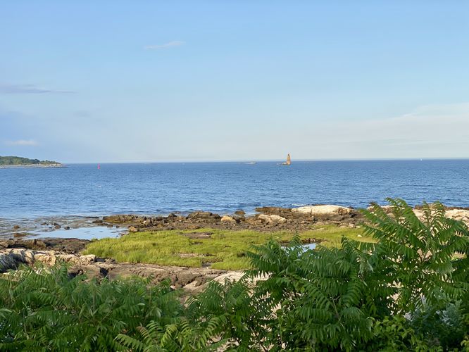 View of Whaleback Lighthouse from Fort Stark