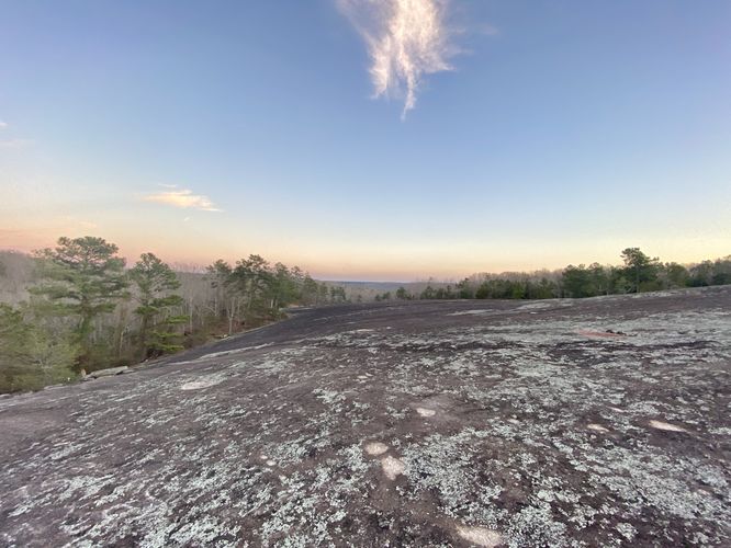 Wide open bedrock atop Forty Acre Rock