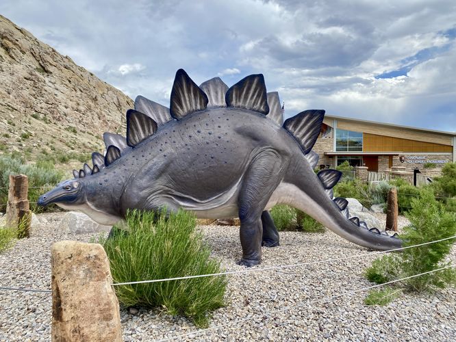 Stegosaurus statue at the visitors center