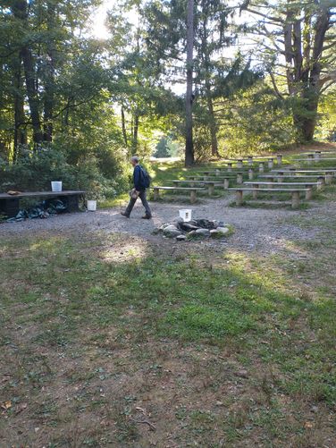 The trail terminates at the Camp's Amphitheatre.