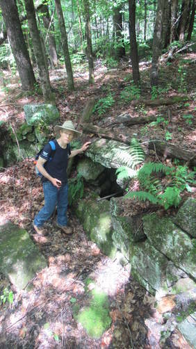 Old well in foundation ruins