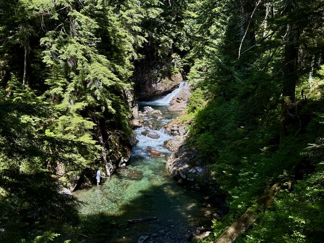 View of Denny Camp Falls and turquoise pools