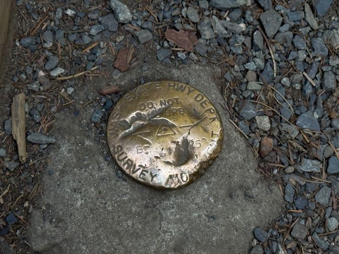 Washington State Highway Department survey marker