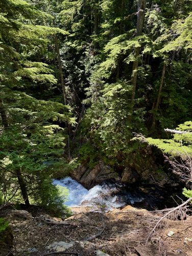Waterfall below