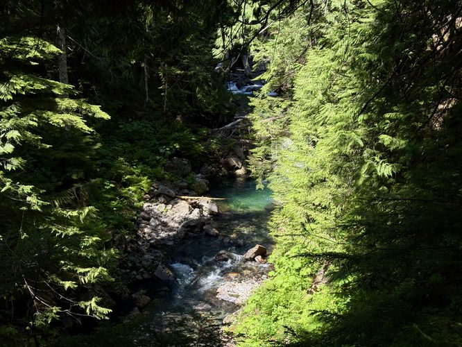 Beautiful turquoise pool in the gorge