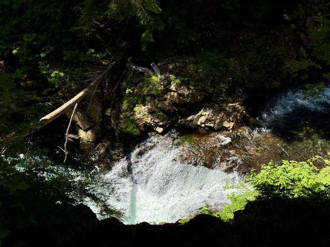 Waterfall in the gorge below