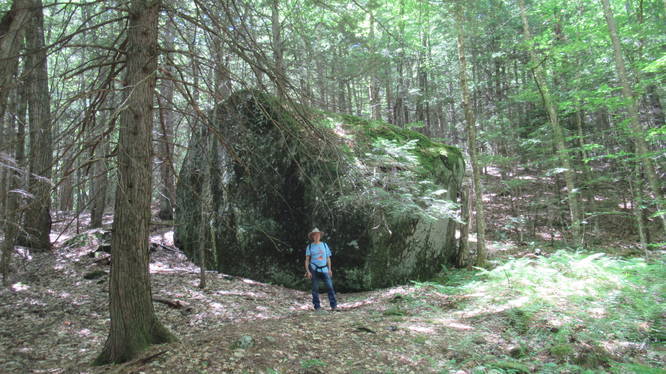 Massive boulder off of the trail