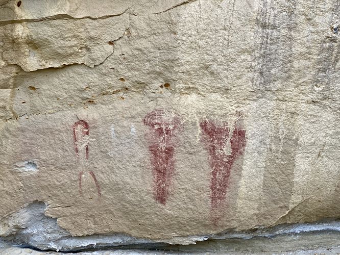 Ancient Fremont petroglyphs and pictographs