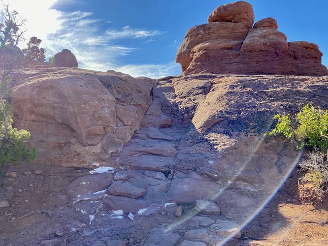 "Rock steps" lead to the Garden of Eden in Arches National Park