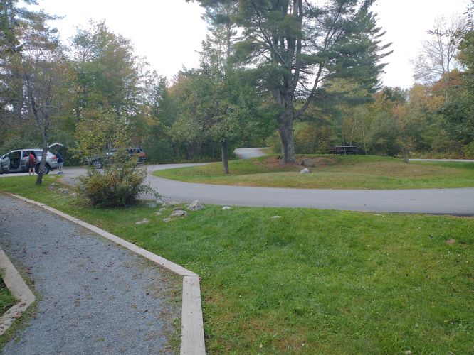 Parking area at the Robert Frost Interpretive Trailhead 