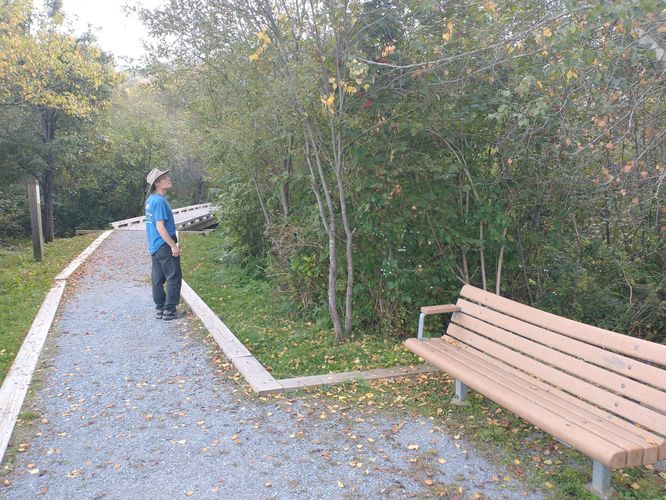 Thoughtfully placed benches to rest or recharge 
