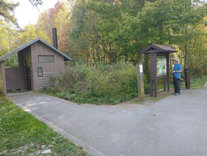 Restroom, Kiosk and donation box